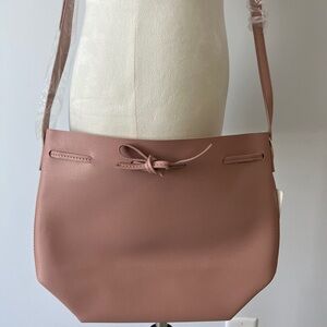 NWT Kayla + Ava pink vegan leather crossbody gold details